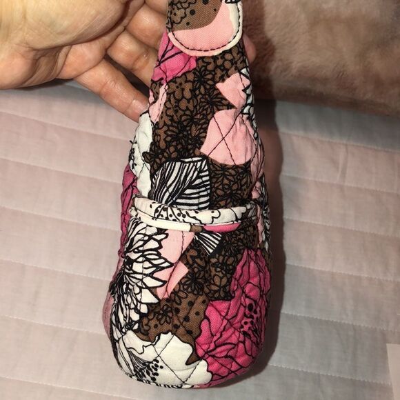 VB Mocha Rouge Mini Hobo Quilted Bag and Wallet Set Brown White Fuchsia Pink - Picture 8 of 15